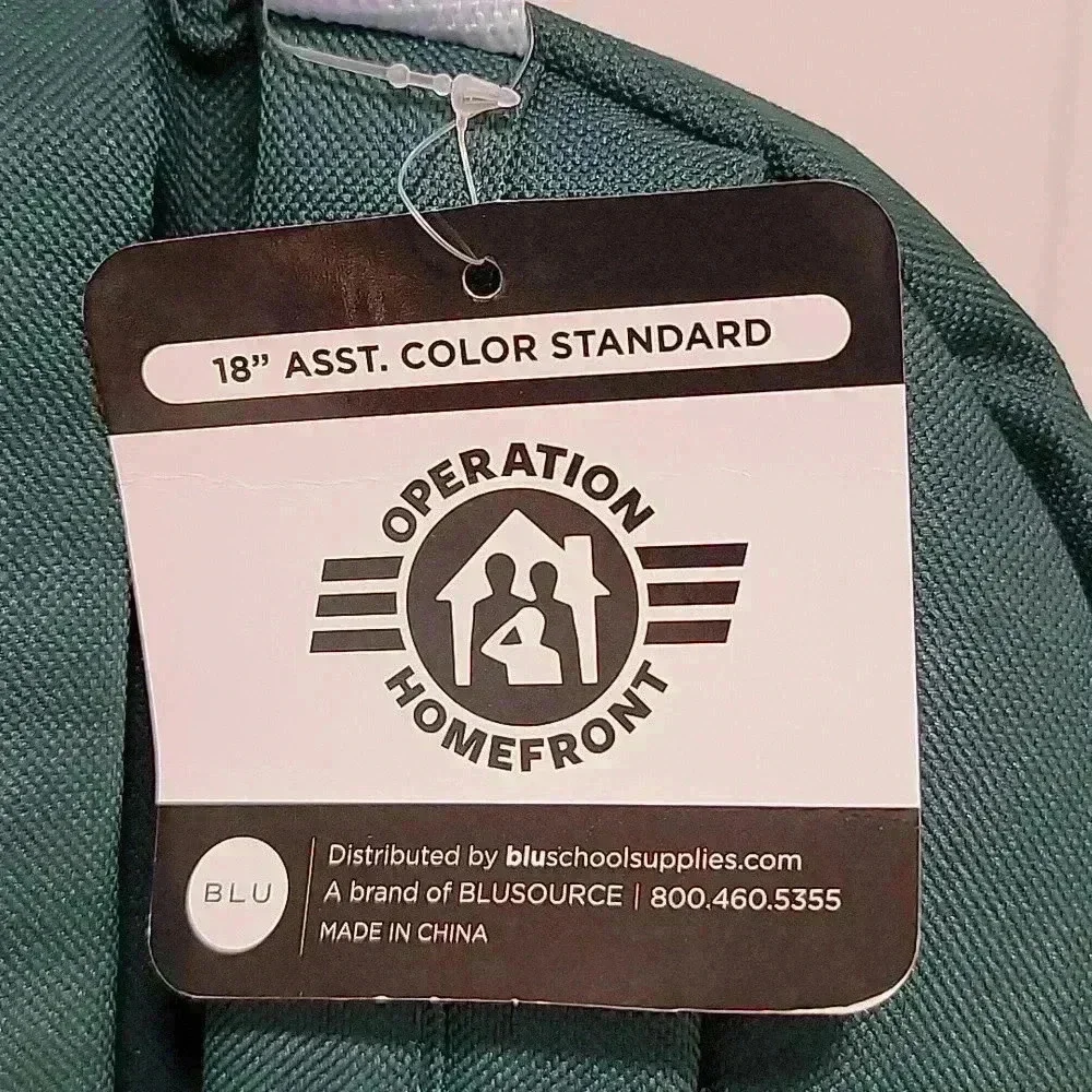 School Hiking Backpack Green NWT - Picture 3 of 4